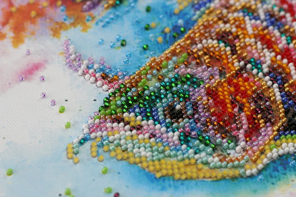Bead Embroidery Kit Mid-sized bead embroidery kit Good luck fish