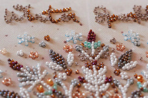 Bead Embroidery Kit Mid-sized bead embroidery kit Snowing