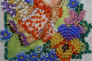 Postcards Bead Embroidery Kit Postcard bead embroidery kits Happy family