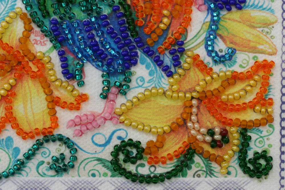 Bead Embroidery Kit Mini Bead embroidery kit Call of the cockerel
