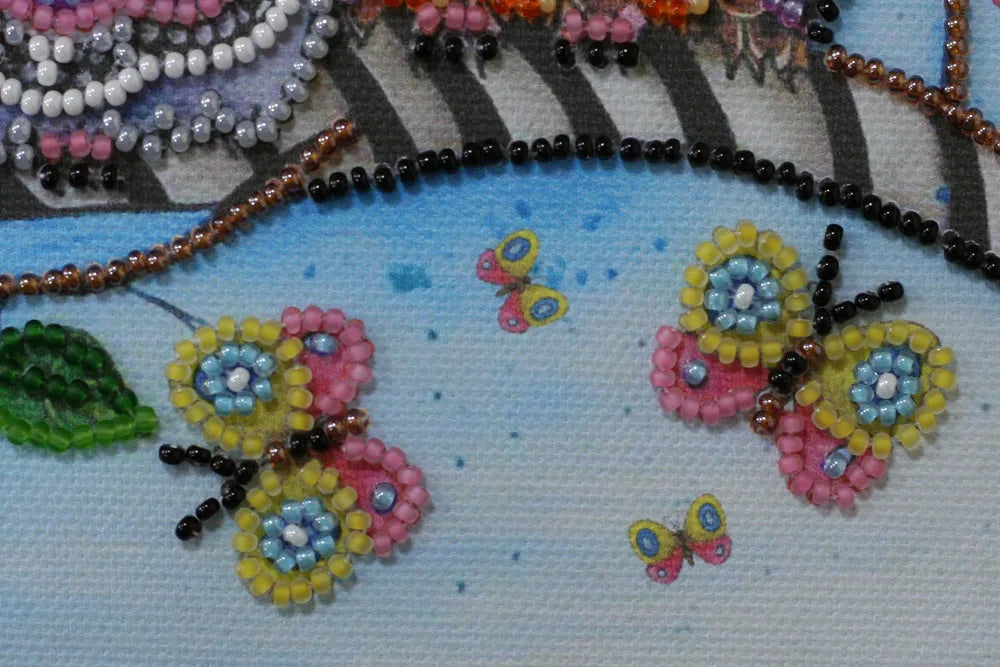 Bead Embroidery Kit Mini Bead embroidery kit Owl Duet