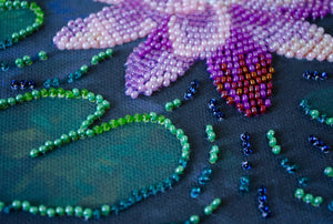 Bead Embroidery Kit Mini Bead embroidery kit Water lily