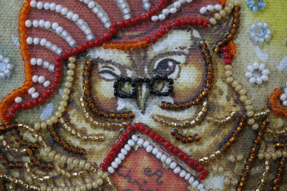 Bead Embroidery Kit Mini Bead embroidery kit Owl