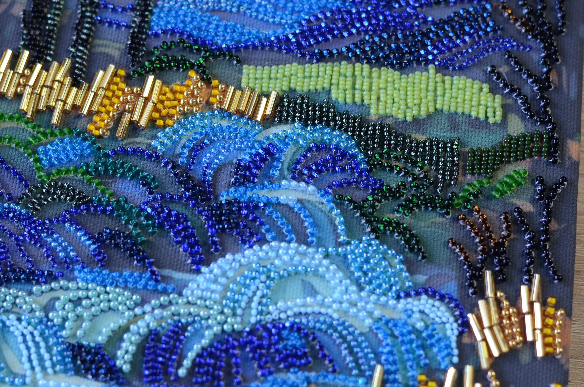 Bead Embroidery Kit Main Bead Embroidery Kit There behind the waterfall