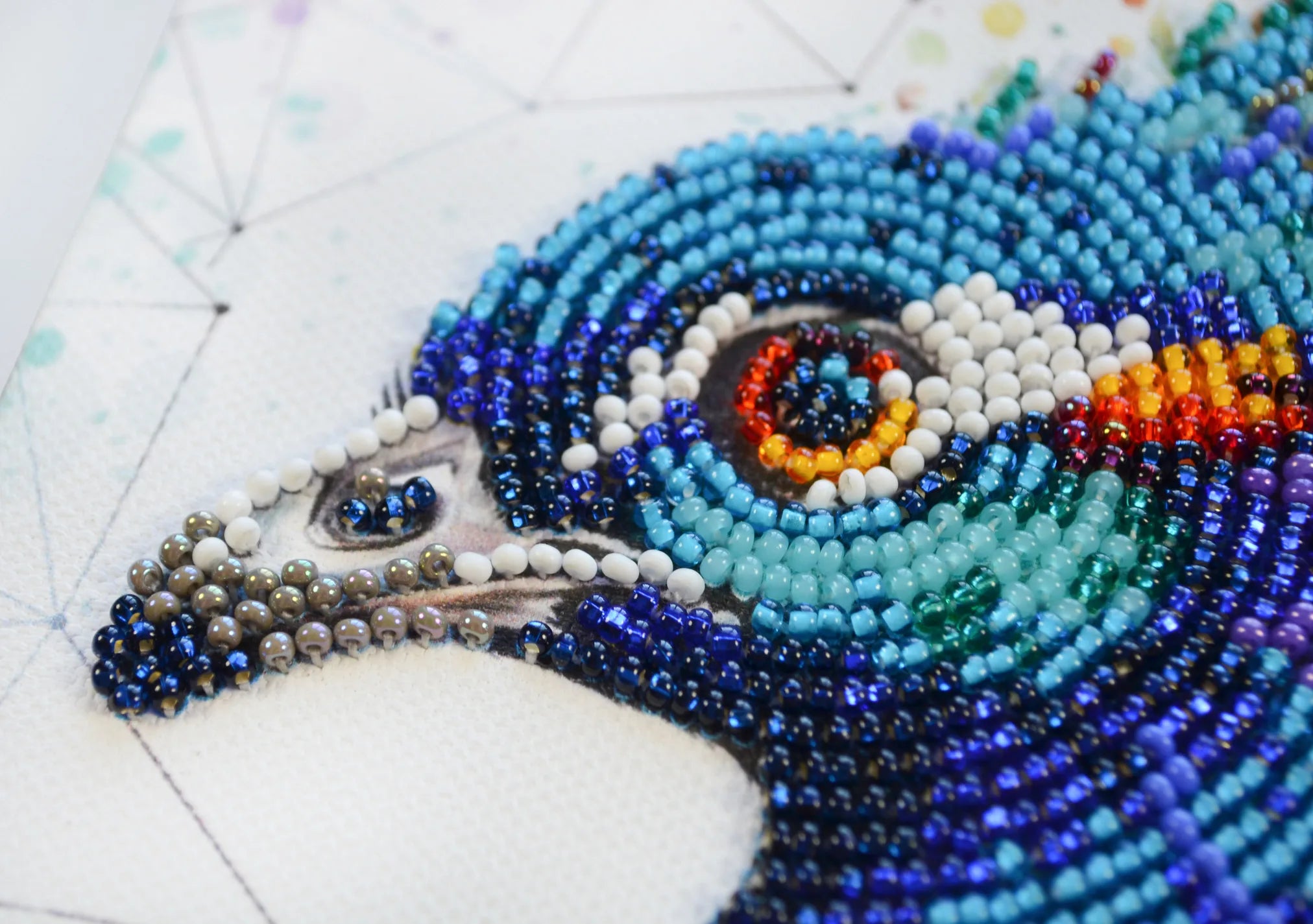 Bead Embroidery Kit Main Bead Embroidery Kit Respectable peacock