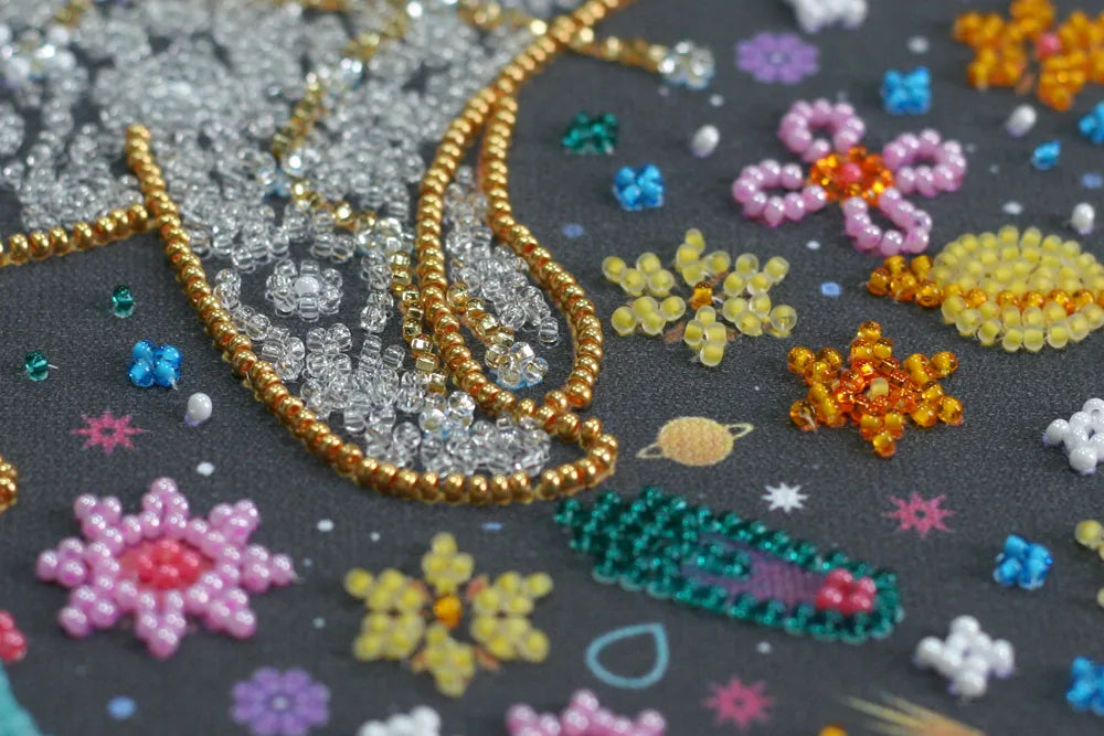 Bead Embroidery Kit Mid-sized bead embroidery kit Under the star of hapiness