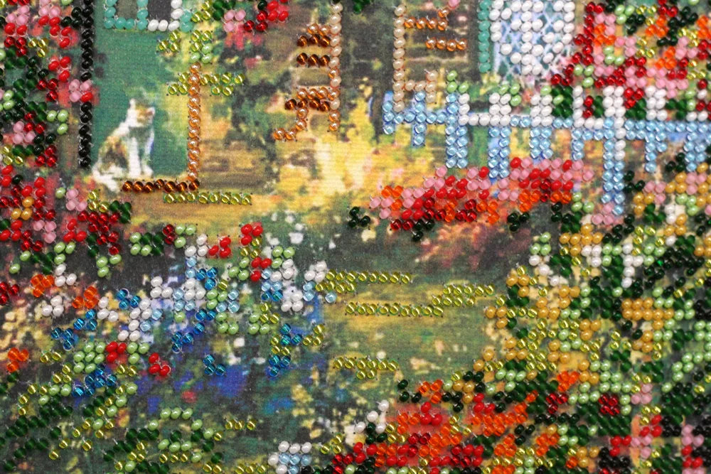 Bead Embroidery Kit Main Bead Embroidery Kit Home Sweet Home