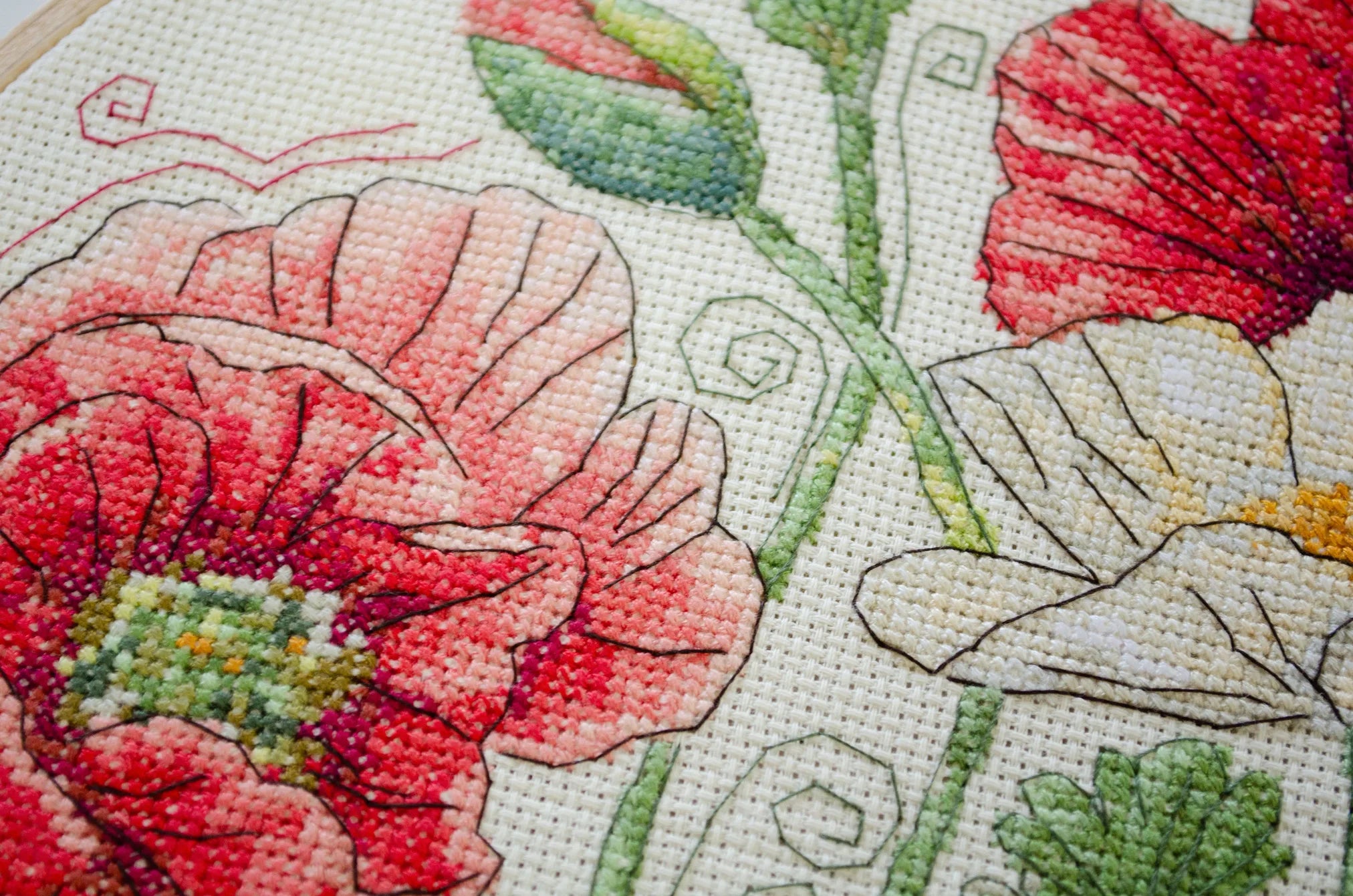 Cross Stitch Kit For Cushion Cross-stitch kits When Poppies Bloom