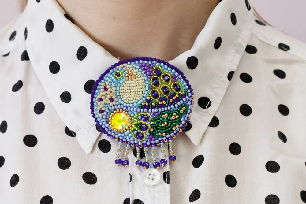 Brooch Embroidery Kit Decoration Bird