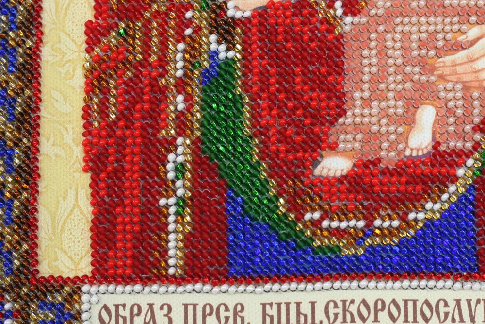 Bead Embroidery Kit Main Bead Embroidery Kit Icon of the Mother of God “The Quick to Hearken”