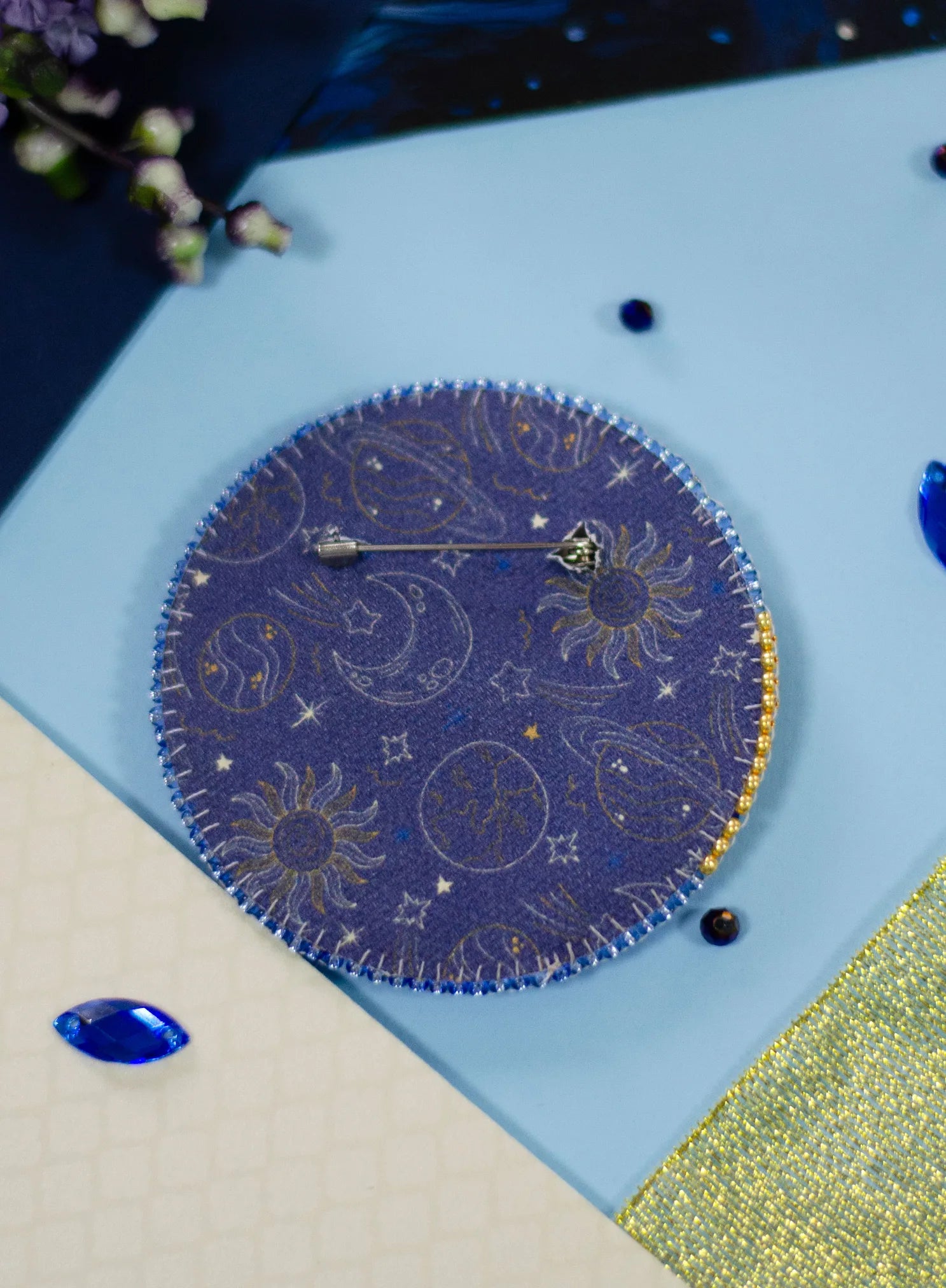 Brooch Embroidery Kit Decoration Celestial Duet (Decoration)