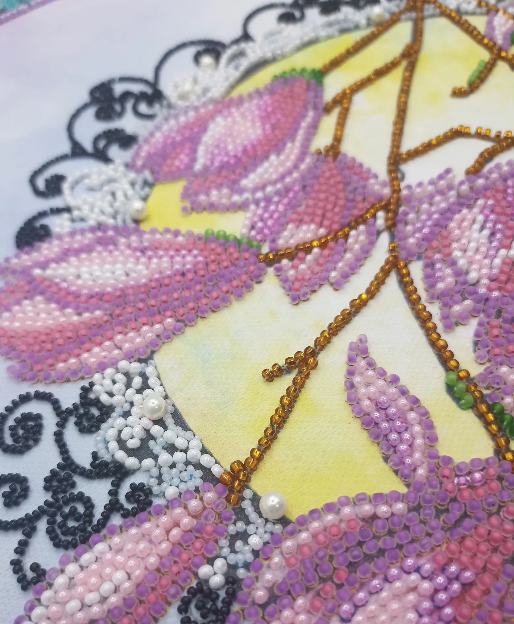 Bead Embroidery Kit Main Bead Embroidery Kit Blooming magnolia