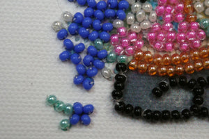 Magnets Bead Embroidery Kit Magnets Bead embroidery kit Bear and Forget-me-not