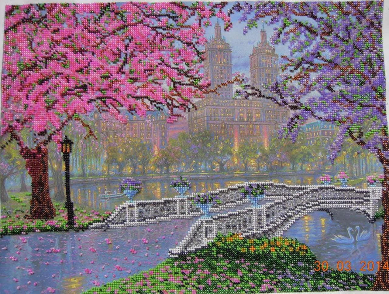 Bead Embroidery Kit Main Bead Embroidery Kit Spring bloom