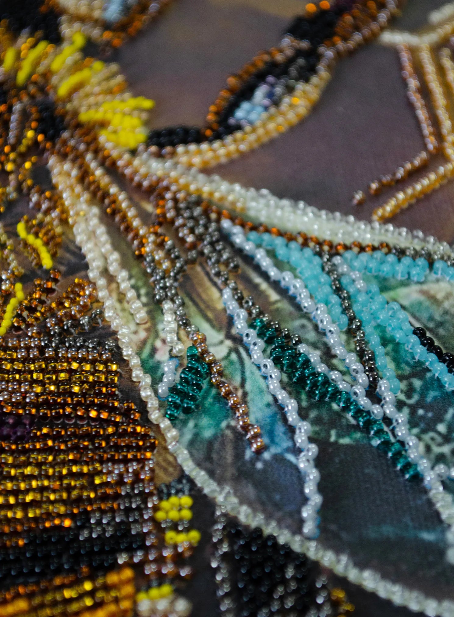 Bead Embroidery Kit Main Bead Embroidery Kit Honey motif