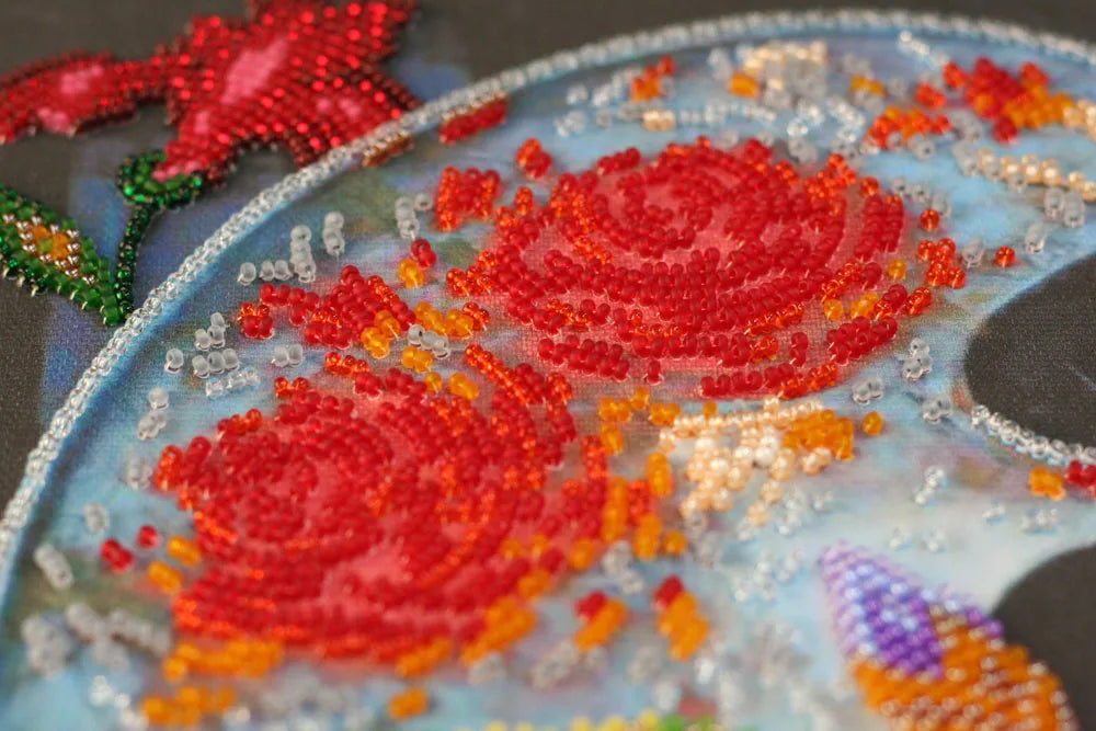 Bead Embroidery Kit Main Bead Embroidery Kit Flower palette