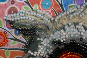 Bead Embroidery Kit Mini Bead embroidery kit Owl and cookies