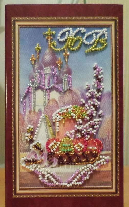 Postcards Bead Embroidery Kit Postcard Bead embroidery kit Easter – 8