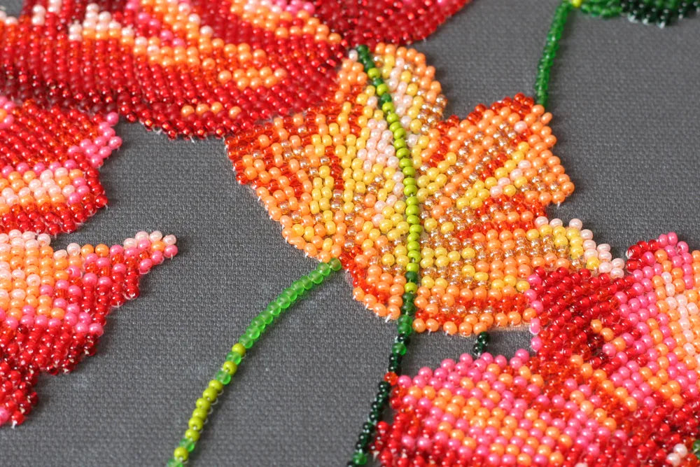 Bead Embroidery Kit Main Bead Embroidery Kit Velvet poppies