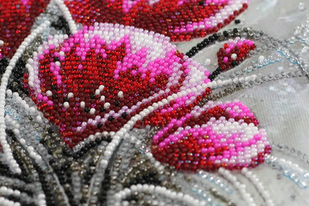 Bead Embroidery Kit Main Bead Embroidery Kit Red emerald