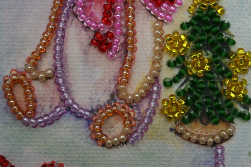 Postcards Bead Embroidery Kit Postcard bead embroidery kits Teddy bear - 3