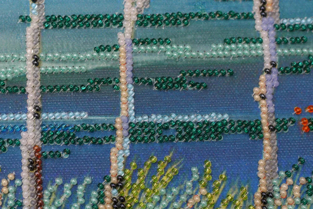 Bead Embroidery Kit Main Bead Embroidery Kit Fire in sky blue - 2