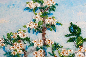 Bead Embroidery Kit Main Bead Embroidery Kit Flowers on the shore
