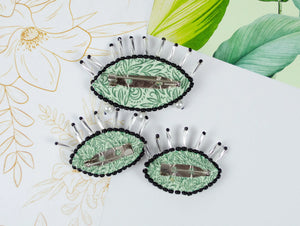 Brooch Embroidery Kit Decoration Emerald gaze (Decoration)