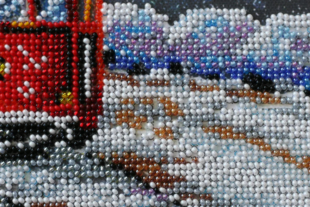 Bead Embroidery Kit Mid-sized bead embroidery kit Tram of wishes