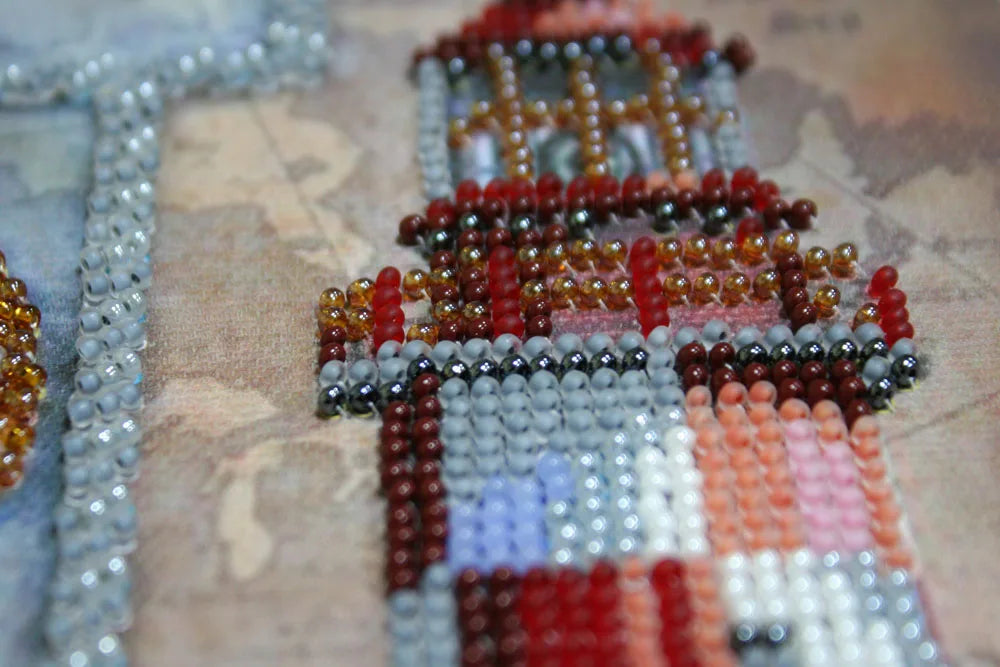 Bead Embroidery Kit Mid-sized bead embroidery kit Seven seas