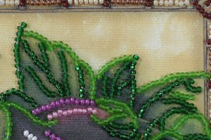 Bead Embroidery Kit Mini Bead embroidery kit Eggplant