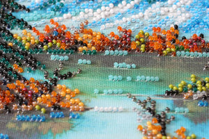Bead Embroidery Kit Creativity kits/Bead embroidery kits with a wooden frame Bunfa`s fresh coolness