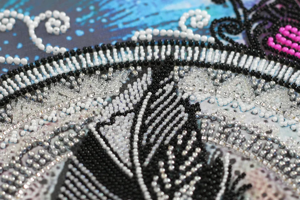 Bead Embroidery Kit Main Bead Embroidery Kit Mandala feather