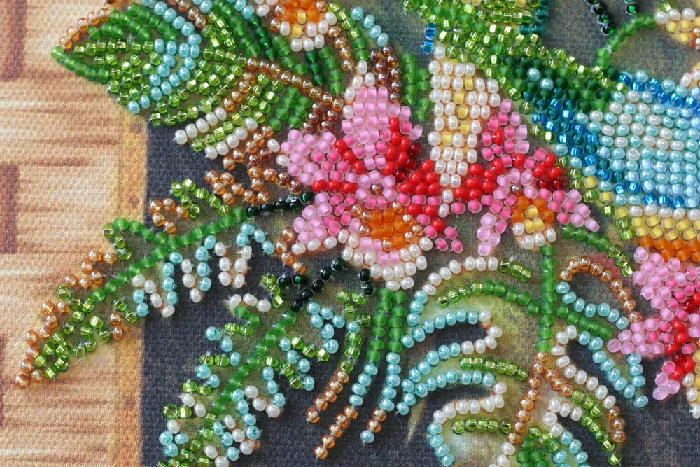 Bead Embroidery Kit Mid-sized bead embroidery kit Lori parrots