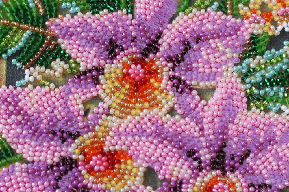 Bead Embroidery Kit Mid-sized bead embroidery kit Cattleya