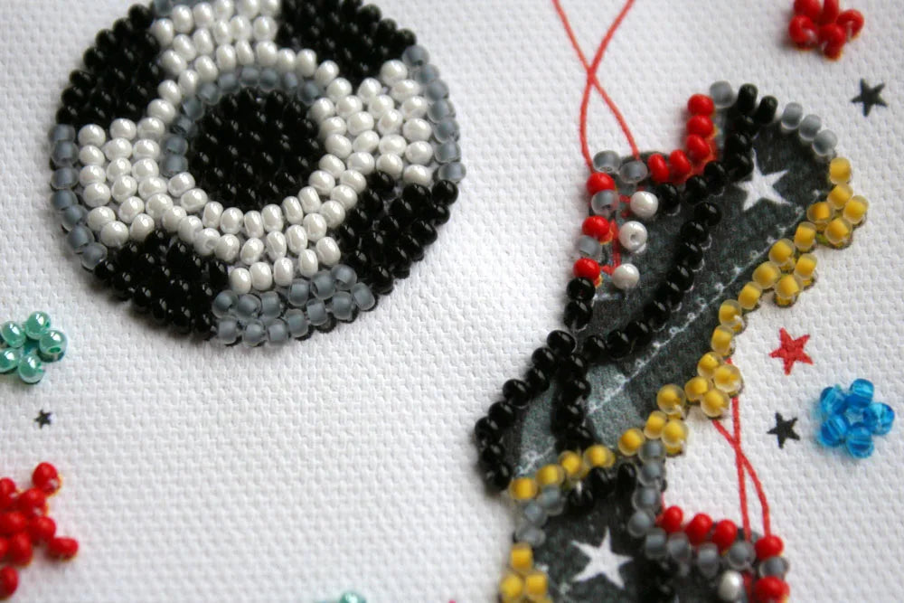 Postcards Bead Embroidery Kit Postcard Bead embroidery kit To my footballer