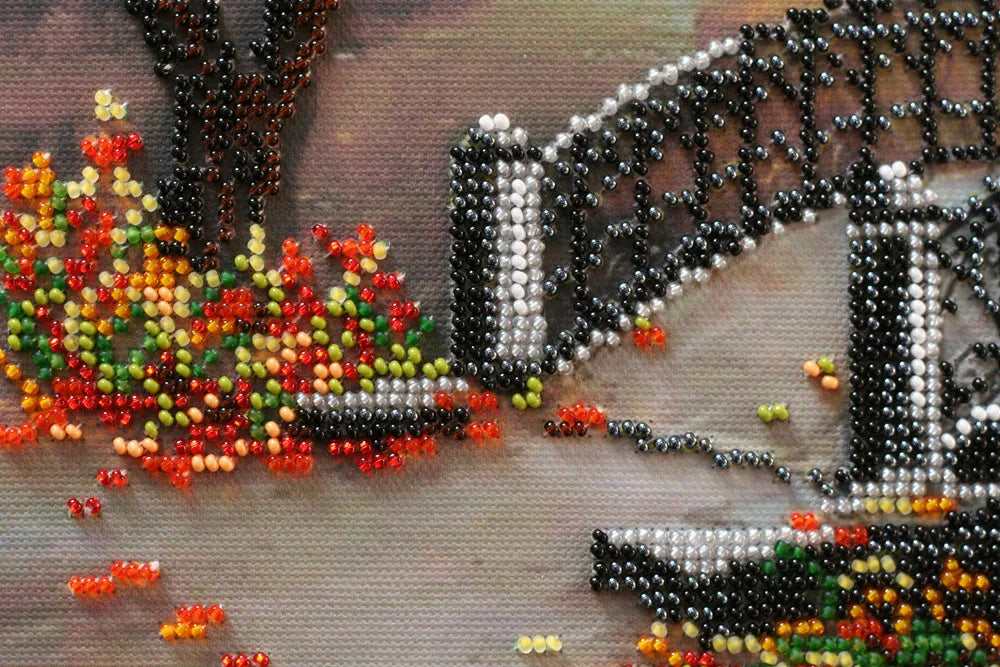 Bead Embroidery Kit Main Bead Embroidery Kit Gold of Autumn