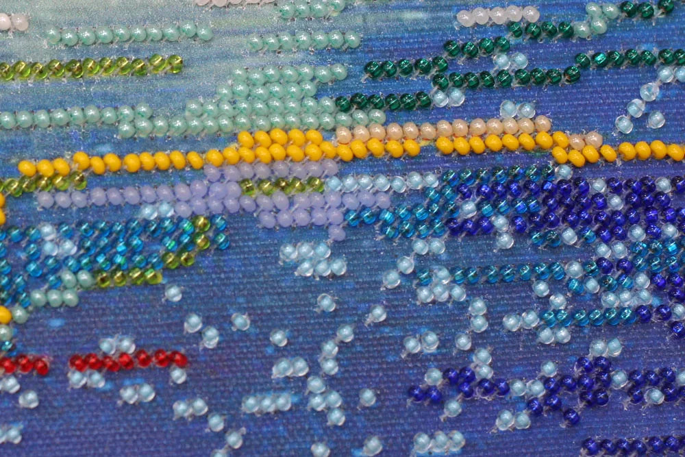 Bead Embroidery Kit Main Bead Embroidery Kit Fire in sky blue - 1