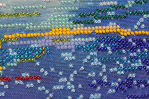 Bead Embroidery Kit Main Bead Embroidery Kit Fire in sky blue - 1