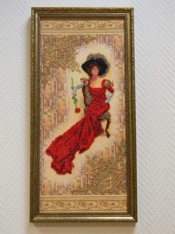 Bead Embroidery Kit Main Bead Embroidery Kit Lady Rose