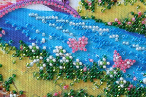 Bead Embroidery Kit Mid-sized bead embroidery kit Bridge into the spring