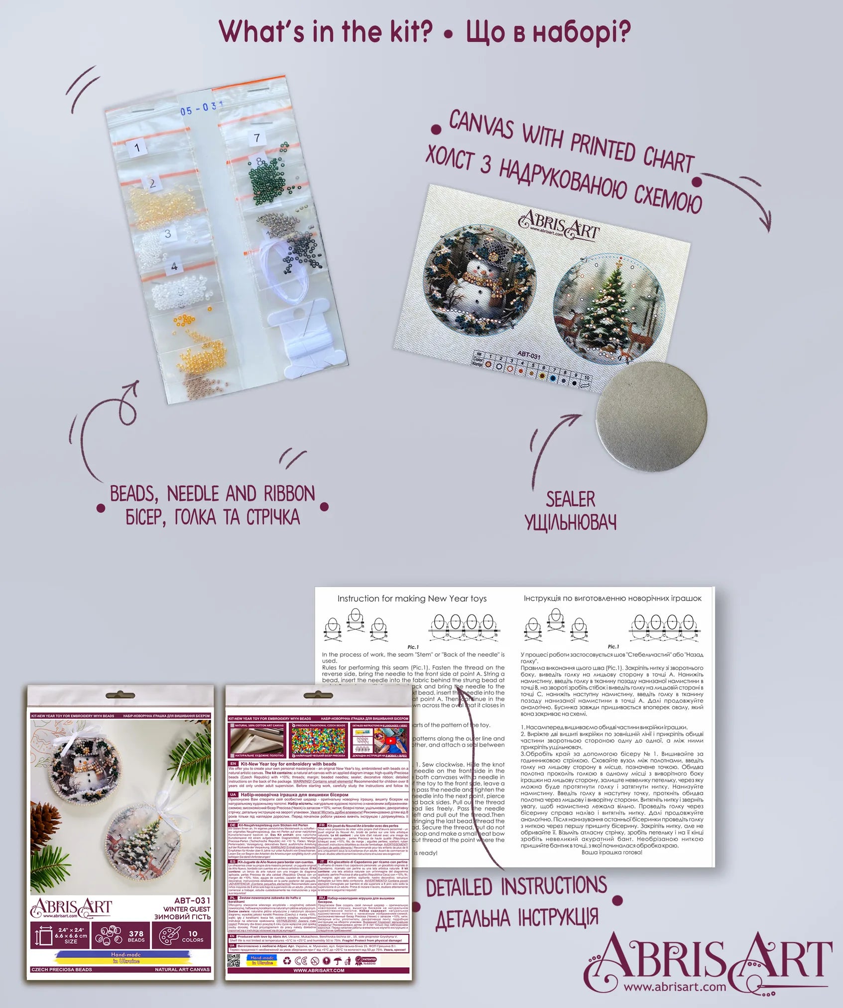 Christmas and New Year Decor Kit Decoration Winter guest