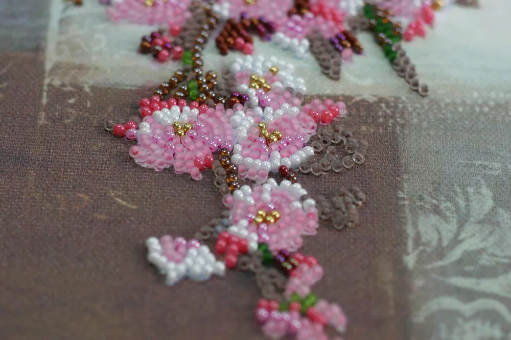 Bead Embroidery Kit Mid-sized bead embroidery kit Stick of sakura