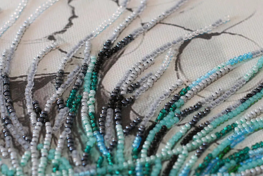Bead Embroidery Kit Main Bead Embroidery Kit Aquamarine