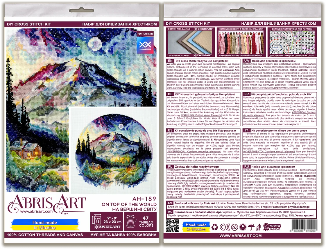 Cross Stitch Kit Cross-stitch kits On top of the world