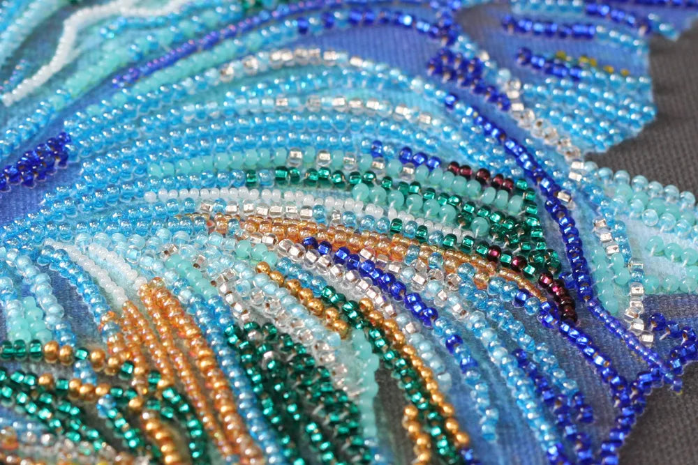 Bead Embroidery Kit Main Bead Embroidery Kit Blue gold