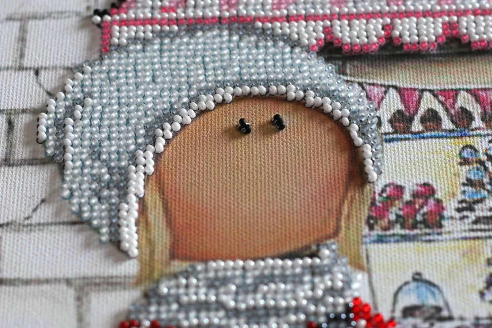 Bead Embroidery Kit Main Bead Embroidery Kit Meeting in the cafe
