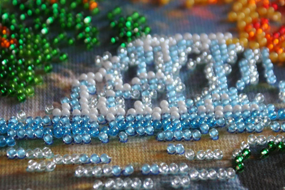 Bead Embroidery Kit Mini Bead embroidery kit At the waterfall