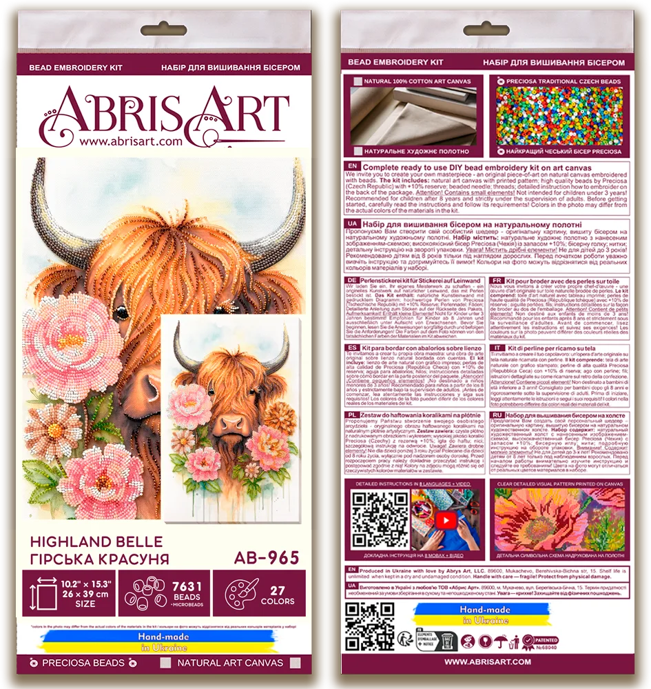 Bead Embroidery Kit Main Bead Embroidery Kit Highland Belle