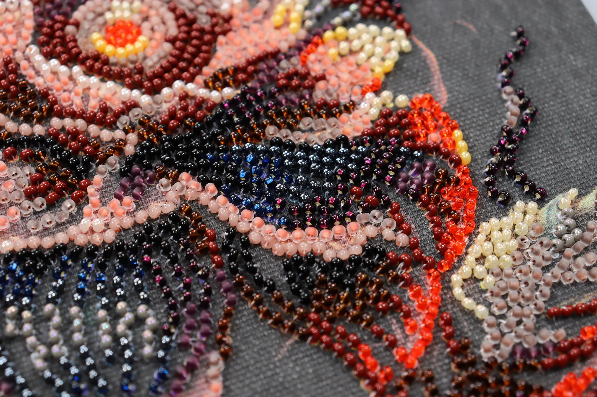 Bead Embroidery Kit Mid-sized bead embroidery kit Flower of the night